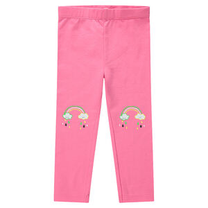 Leggings de punto con arcoíris estampados 