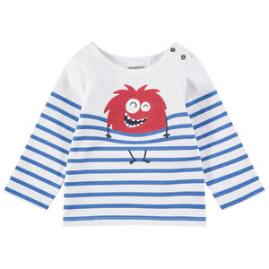 Marinera de punto con monstruo rojo estampado 