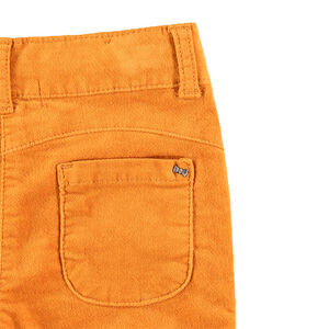 Pantalón de terciopelo liso con efecto arrugado 