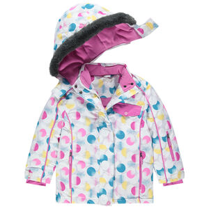 Cazadora de esquí impermeable con lunares all over y capucha desmontable 