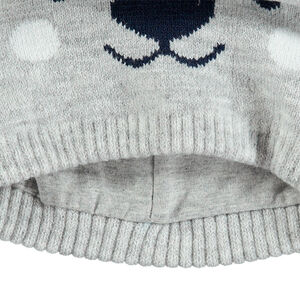 Gorro de punto de tigre con orejas de relieve 