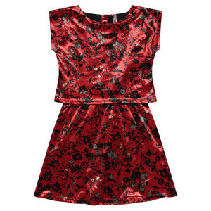 Vestido 2-en-1 de terciopelo con estampado  Main Vestido 2-en-1 de terciopelo con estampado