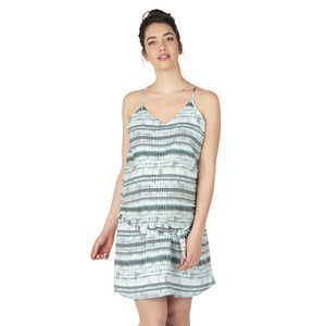 Vestido de premamá con dibujo étnico y cordones que se anudan 
