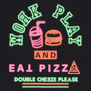 Camiseta de manga corta con un estampado de neón fluorescente 