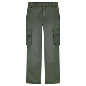 Júnior - Pantalón de esquí caqui con bolsillos estilo cargo 