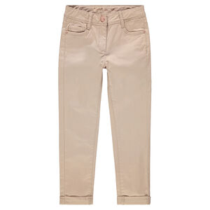 Pantalón corte slim de sarga lisa  Main Pantalón corte slim de sarga lisa