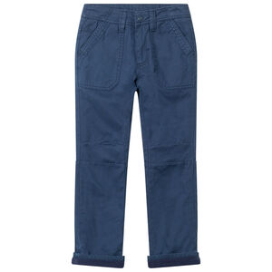 Pantalón recto de twill forrado polar 