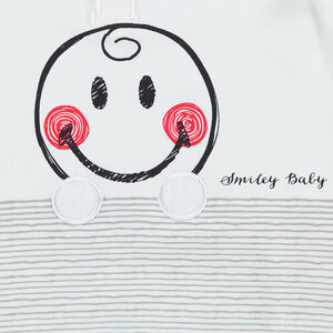 Polo de manga larga con cuello de cambray y estampado ©Smiley 