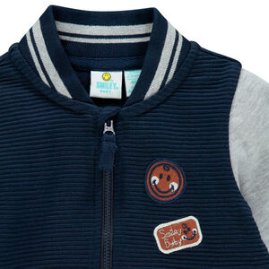 Gilet zippé en molleton tricolore Smiley Baby 