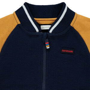 Gilet en molleton fantaisie contrasté 