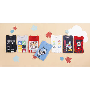 Camiseta de manga larga de algodón bio estampada fantasía  