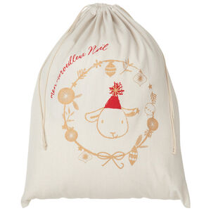 Pochon esprit Noël en coton recyclé 