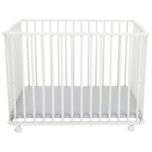 Parque plegable de madera - Blanco 