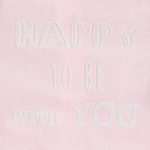 Dors-bien en velours à inscription printée devant 