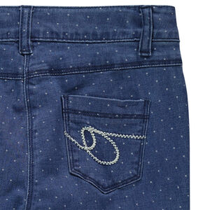 Junior - Jeans slim jacquard fantaisie à pois  Main Junior - Jeans slim jacquard fantaisie à pois