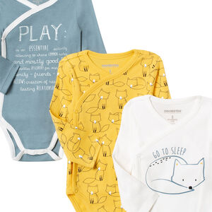 Lot de 5 bodies manches longues print renards 