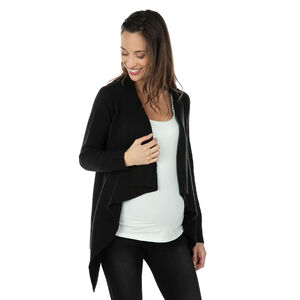 Chaqueta premamá de punto con faldones de fantasía 