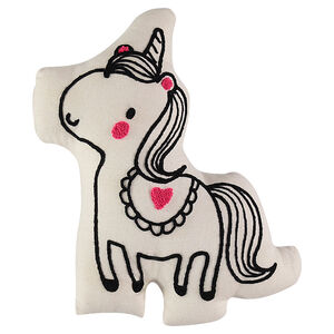 Cojín con forma de unicornio 