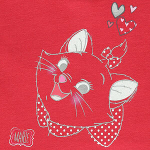 Sweat court manches courtes en molleton print Disney Marie 
