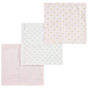 Conjunto de 3 muselinas con estampado fantasia 