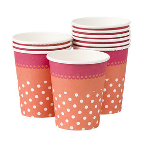 Juego de 10 vasitos de cumpleaños de cartón  