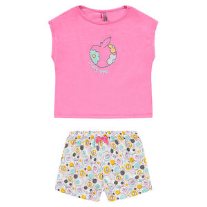 Pijama corto de punto con manzanas estampadas  Main Pijama corto de punto con manzanas estampadas