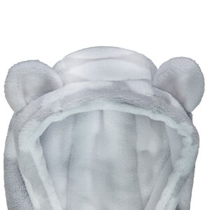 Chaqueta de borreguillo de estilo bata de cada con estampado de nubes 