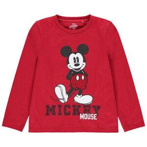 T-shirt manches longues en coton bio print Mickey Disney 