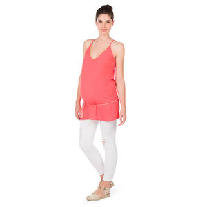 Vaqueros de premamá 7/8 slim efecto gastado 
