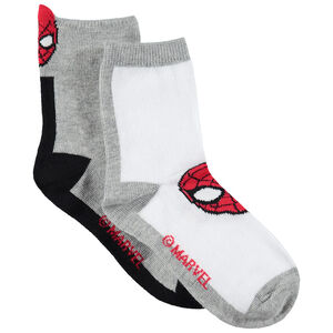 Juego de 2 pares de calcetines variados con la cabeza de jácquard ©Marvel Spiderman  