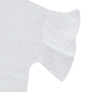 Camiseta de manga corta de punto slub con forma recta con volantes  Main Camiseta de manga corta de punto slub con forma recta con volantes