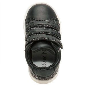 Deportivas con lentejuelas doradas y triple velcro 