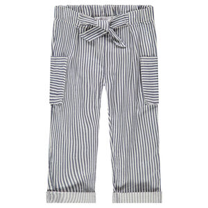Pantalón recto de rayas all over y bolsillos 