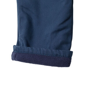 Pantalón recto de twill forrado polar 