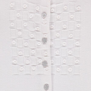 Chaqueta suave con malla en relieve y botones brillantes 