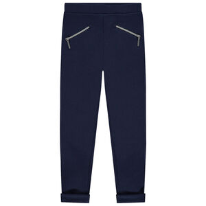 Jegging en milano à bandes et poches zippées 