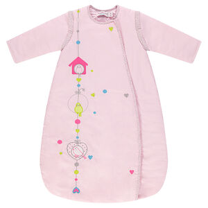 Saquito para dormir con manga desmontable de algodón con bordado 