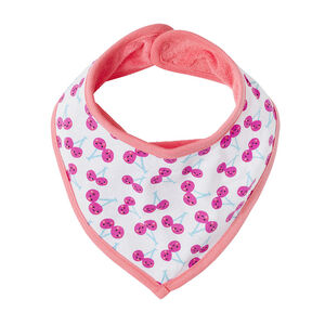 Babero bandana reversible con estampado de frutas 