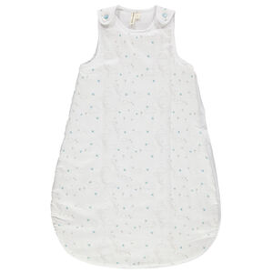 Saco de dormir sin mangas  estampado all-over con toques azules 