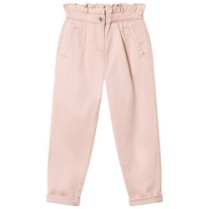 Pantalon en toile slouchy rose pâle 