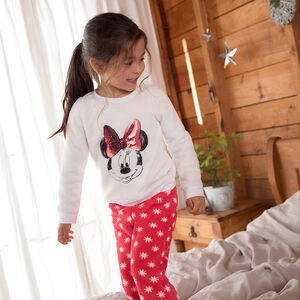 Pijama de borreguillo bicolor con Minnie Disney de lentejuelas  Main Pijama de borreguillo bicolor con Minnie Disney de lentejuelas