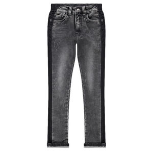 Júnior - Vaqueros slim de efecto desgastado con bandas laterales 
