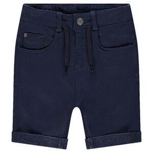 Bermudas de algodón lisas con cordones de cierre 