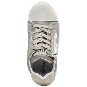 Zapatillas bajas de tela con cordones y cremallera lateral 