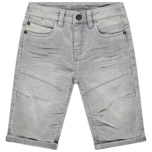 pantalon corto  vaquero efecto used à cortes 