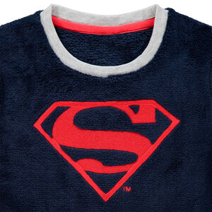 Pijama de polar con logo ©Marvel Spiderman bordado y parte interior de terciopelo de rayas 