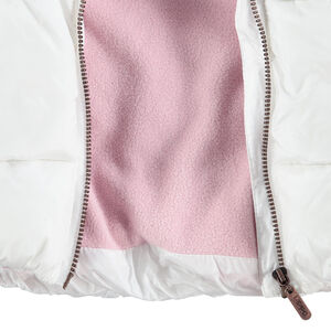 Anorak acolchado con capucha y forro de micropolar 
