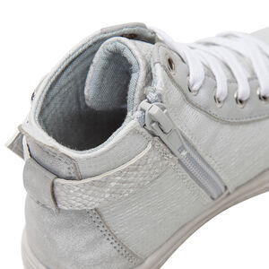 Botines plateados con cordones y cremallera con hebilla de fantasía de la 28 a la 35  