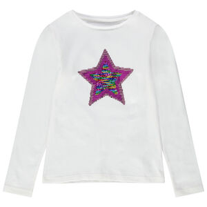 Camiseta de manga larga de punto con dibujos de lentejuelas  Main Camiseta de manga larga de punto con dibujos de lentejuelas