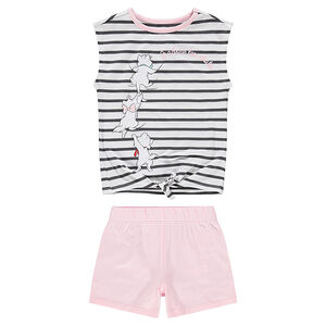 Pijama de punto con parte superior de rayas con estampado de Aristogatos ©Disney   Main Pijama de punto con parte superior de rayas con estampado de Aristogatos ©Disney